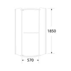 Elegancka Kabina Prysznicowa Sigma 80cm Chrom z Przezroczystym Szkłem