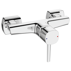 Laveo Pola bateria natryskowa ścienna chrom