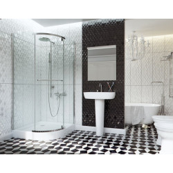 Elegancka Kabina Prysznicowa Sigma 90cm Chromowane Wykończenie, Przezroczyste Szkło