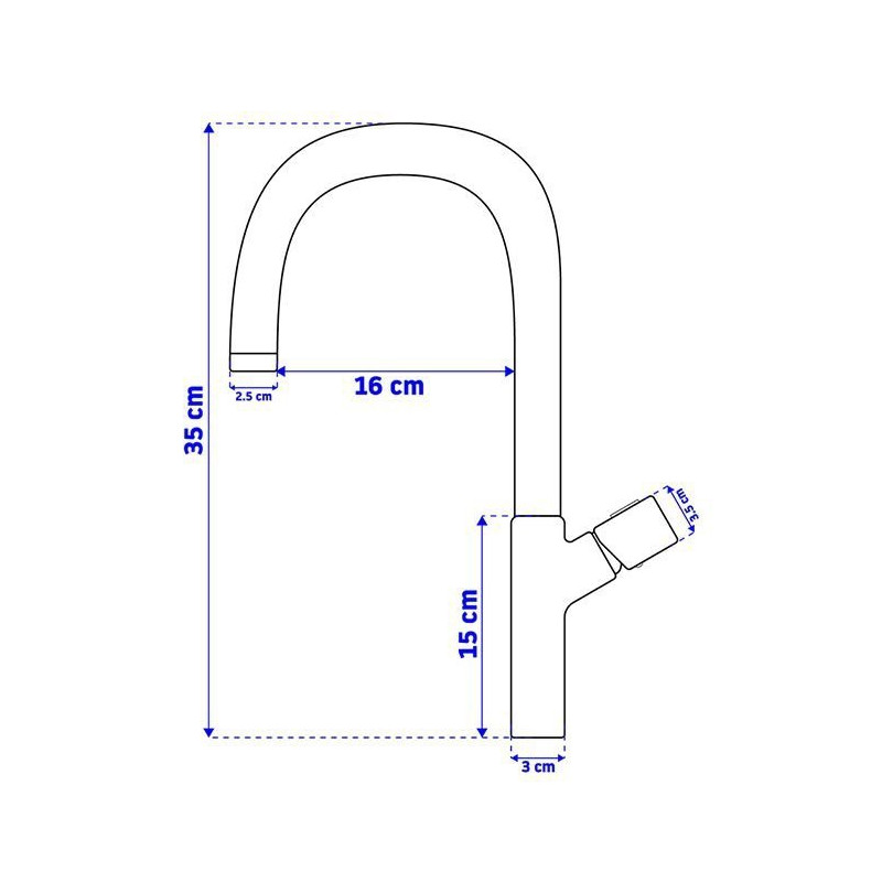 Luksusowa bateria umywalkowa SALTO, wysoka, nowoczesna w czerni i złocie