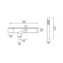 Luksusowa Bateria Wannowa Salto - Elegancja Czarno-Złota