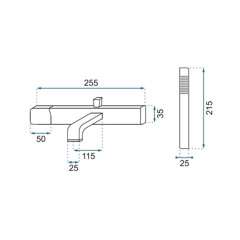 Luksusowa Bateria Wannowa Salto - Elegancja Czarno-Złota