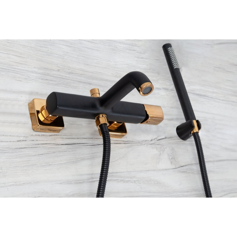 Luksusowa Bateria Wannowa Salto - Elegancja Czarno-Złota