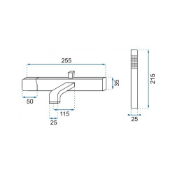 Luksusowa Bateria Wannowa Salto - Elegancja Czarno-Złota