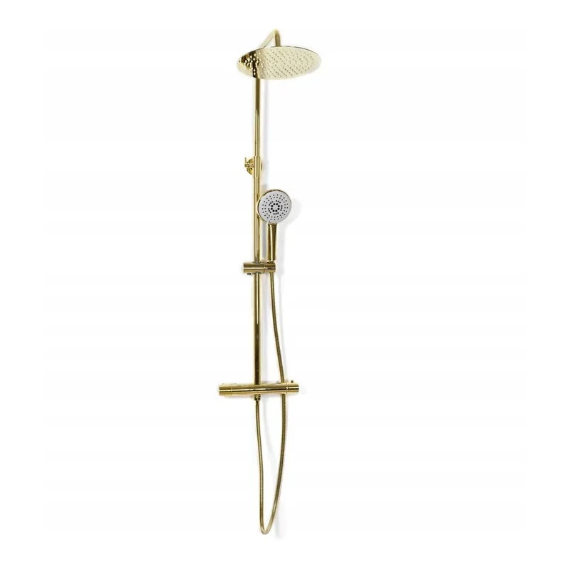 Ekskluzywny Złoty Zestaw Natryskowy Vincent z Termostatem