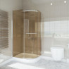 Nowoczesna Kabina Sigma 90 Chrom z Brązowym Szkłem – Elegancja i Styl w Twojej Łazience