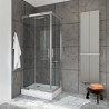 Elegancka Kabina Prysznicowa Sigma 70 - Chrom i Grafit dla Nowoczesnej Łazienki