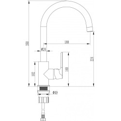 Czarna Bateria Dima z Ruchomą Wylewką U - Elegancki Styl i Funkcjonalność