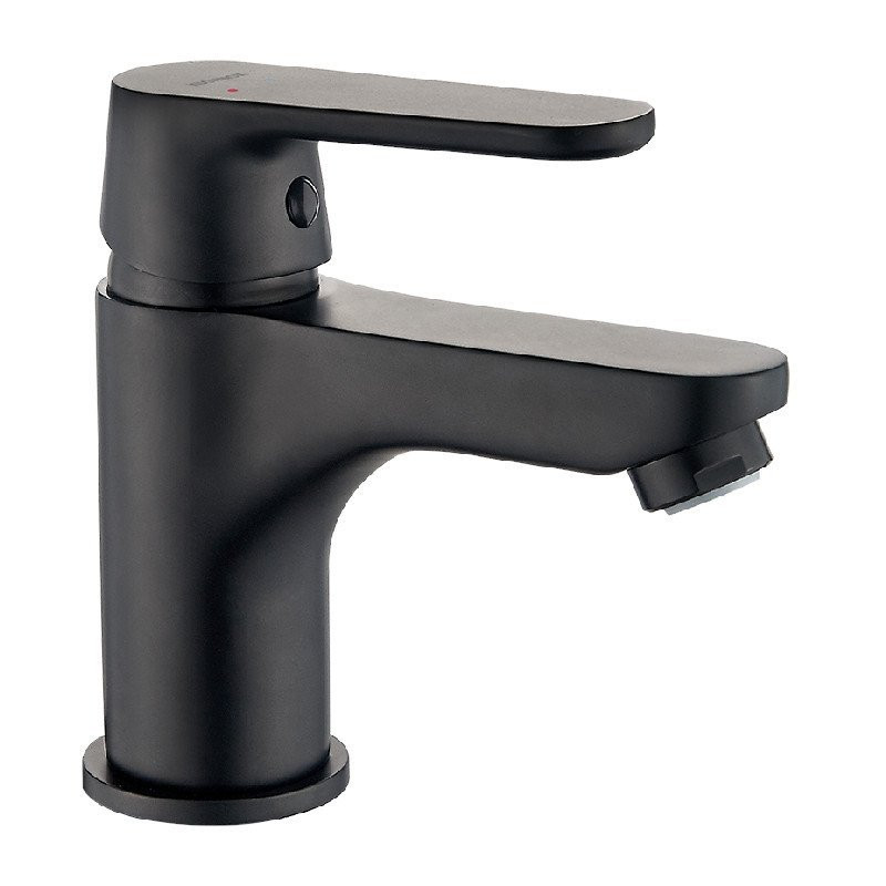 Elegancka Bateria Umywalkowa DIMA Czarna Matowa z Klik-Klak Korkiem