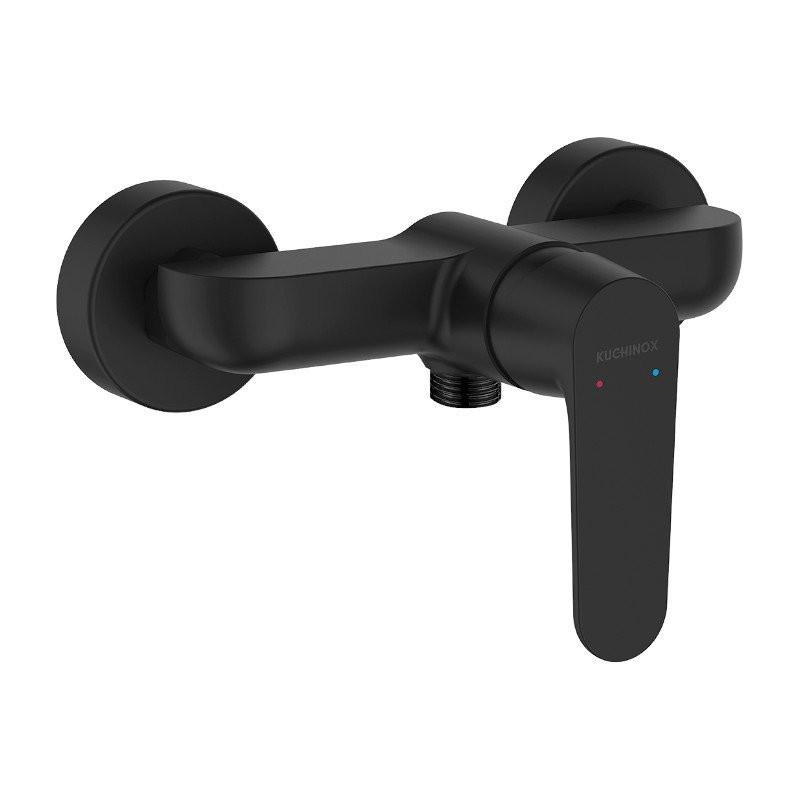 Nowoczesna bateria ścienna DIMA w matowej czerni - funkcjonalność i styl w jednym