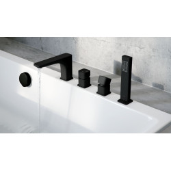 Simple syfon wannowy automatyczny 80 cm, czarny mat