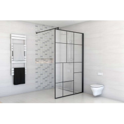 Elegancka Ścianka Prysznicowa Loft 90x200 cm w Czarnym Macie - Urok Nowoczesnego Designu