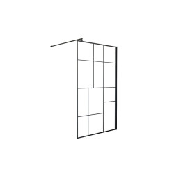 Elegancka Ścianka Prysznicowa Nero Tetris Loft 100x200 cm - Nowoczesny Styl w Czarnej Macie