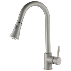 Wielofunkcyjna Bateria Daru z Wyciąganą Wylewką - Stylowy Szary Granit