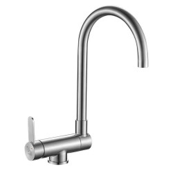 BONA Luksusowa Bateria Kuchenna z Wylewką Ruchomą 395 mm Stal Szczotkowana