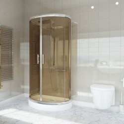 Elegancka Kabina Prysznicowa Sigma 100x80 Chrom z Brązowym Szkłem - Styl i Funkcjonalność