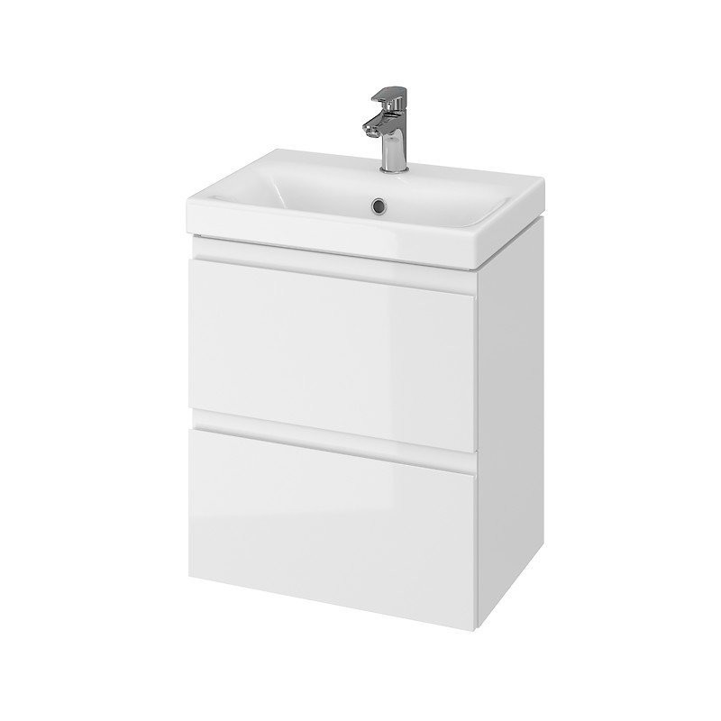 Elegancka Szafka z Umywalką MODUO SLIM 50 w Bieli - Nowoczesność i Styl