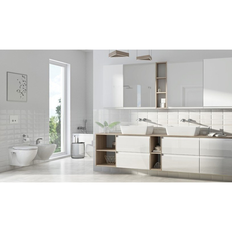 Elegancka szafka łazienkowa MODUO 80 z umywalką – biała perfekcja dla Twojej przestrzeni!