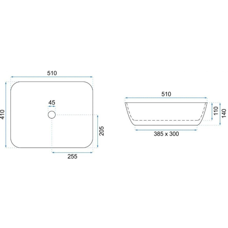 Ceramiczna Umywalka Nablatowa Floria Gold/Biały 51x41 - Elegancja Twojej Łazienki!
