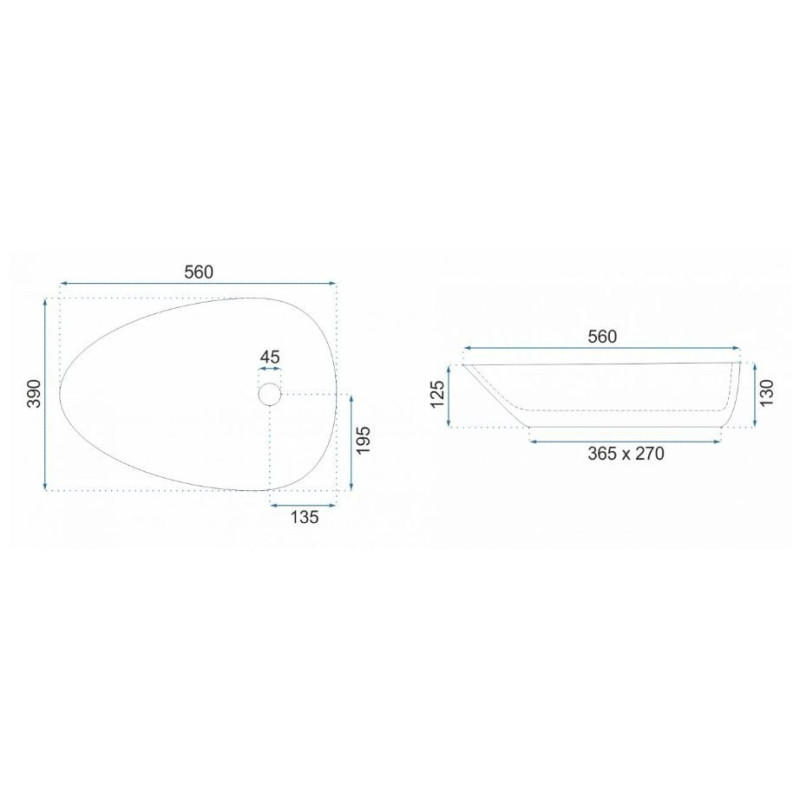 GRETA 55 - Designerska Umywalka Nablatowa dla Twojej Łazienki