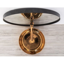 Luxusowa umywalka ceramiczna nablatowa Ida 36x36 w kolorze różowego złota