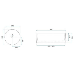 Luxusowa umywalka ceramiczna nablatowa Ida 36x36 w kolorze różowego złota