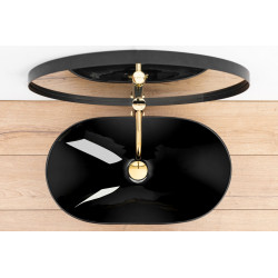 Luksusowa Umywalka Nablatowa Royal Black - Elegancja w Każdej Łazience