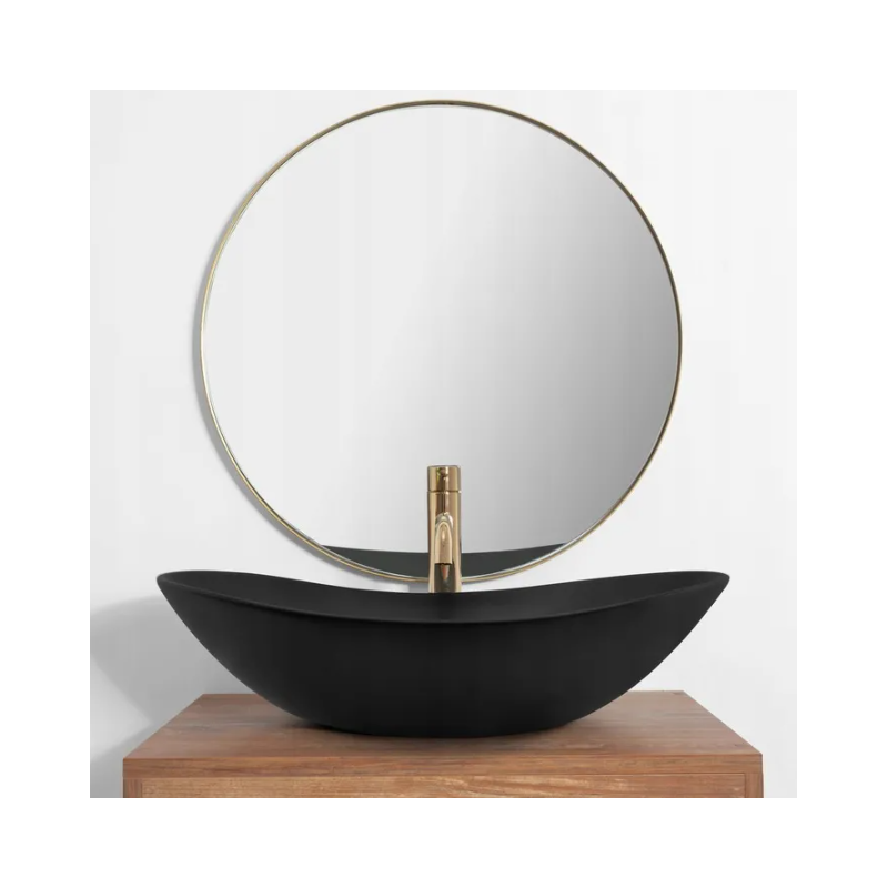 Stylowa Umywalka Nablatowa ROYAL Black Matt - Elegancja i Nowoczesność w Jednym