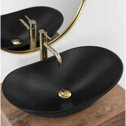 Stylowa Umywalka Nablatowa ROYAL Black Matt - Elegancja i Nowoczesność w Jednym