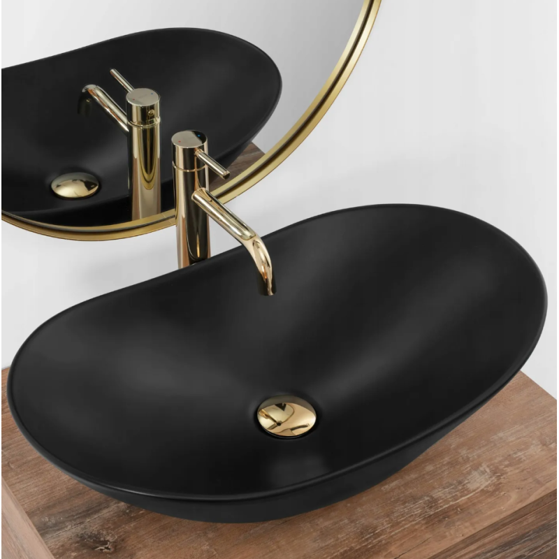 Stylowa Umywalka Nablatowa ROYAL Black Matt - Elegancja i Nowoczesność w Jednym