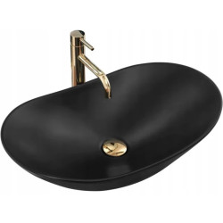 Stylowa Umywalka Nablatowa ROYAL Black Matt - Elegancja i Nowoczesność w Jednym