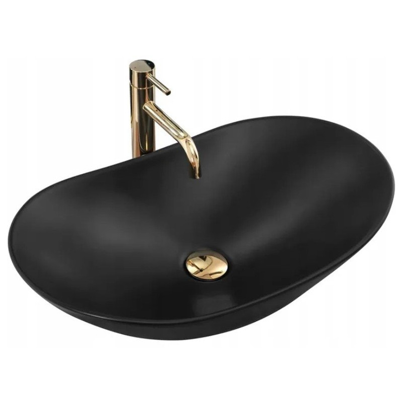 Stylowa Umywalka Nablatowa ROYAL Black Matt - Elegancja i Nowoczesność w Jednym