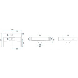Ekskluzywna Umywalka GOYA 50 z Konglomeratu – Styl i Elegancja Łazienki