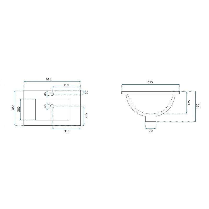 Elegancka Umywalka Dafne 60 - Nowoczesny Styl i Praktyczność