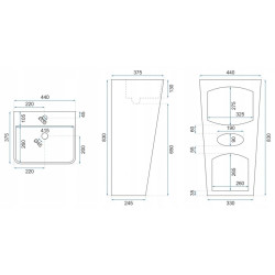 Stylowa Umywalka Aris Wolnostojąca - Elegancja i Nowoczesność w Twojej Łazience