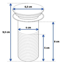 Elegancki Korek Klik-Klak Gun Grey - Styl i Funkcjonalność dla Twojej Łazienki
