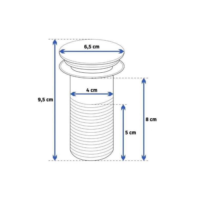 Elegancki Korek Klik-Klak Gun Grey - Styl i Funkcjonalność dla Twojej Łazienki