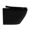 Czarny WC Carlo Mini Rimless: Elegancka Duroplastowa Toaleta do Twojej Łazienki