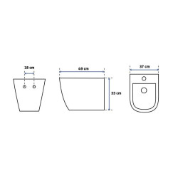 Nowoczesny Bidet Carlo Carter Mini - Komfort i Styl w Twojej Łazience!