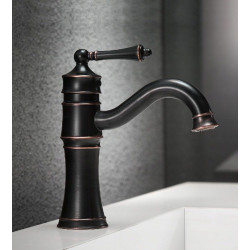 Stylowa Bateria Umywalkowa Vintage Czarna - Klasyczny Design, Wyjątkowe Wykończenie