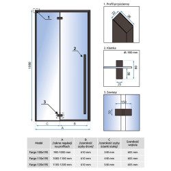 Ekskluzywne Drzwi Prysznicowe Fargo Black 110 - Nowoczesny Design!