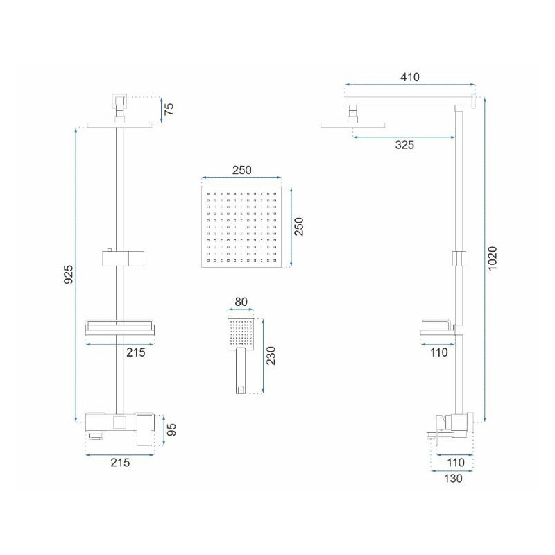 Luksusowy Zestaw Prysznicowy Jack Złoty – Elegancja w Twojej Łazience