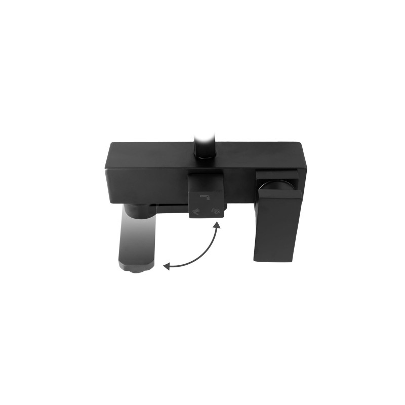 Nowoczesny Zestaw Prysznicowy JACK w Eleganckiej Czarnej Odsłonie - REA-P7009