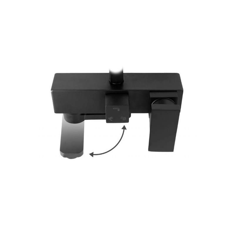 Nowoczesny Zestaw Prysznicowy JACK w Eleganckiej Czarnej Odsłonie - REA-P7009