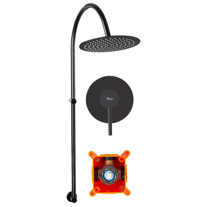 Elegancki Zestaw Prysznicowy Lugano Czarny - Nowoczesny Design, Wyjątkowy Komfort