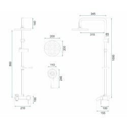 Luksusowy Zestaw Prysznicowy Luis w Chromie - Elegancja i Styl!