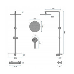 Stylowy Zestaw Prysznicowy Mike w Eleganckiej Czerni - Nowoczesne Wykończenie Łazienki!