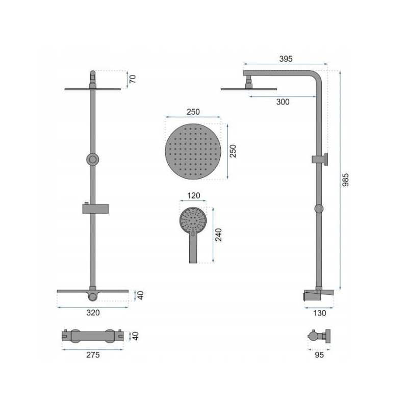 Stylowy Zestaw Prysznicowy Mike w Eleganckiej Czerni - Nowoczesne Wykończenie Łazienki!