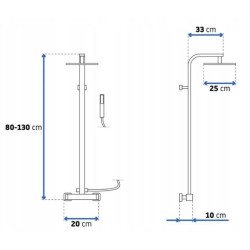 Elegancki Zestaw Prysznicowy Milan Czarny - Twoja Łazienka w Nowoczesnym Stylu!
