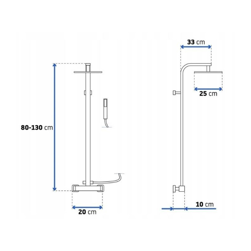 Elegancki Zestaw Prysznicowy Milan Czarny - Twoja Łazienka w Nowoczesnym Stylu!